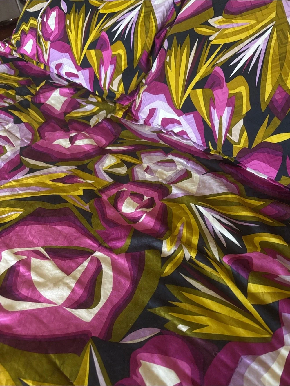 Missoni for target King Floral Comforter w 2 Shams- Magenta, Olive, Black,Cream